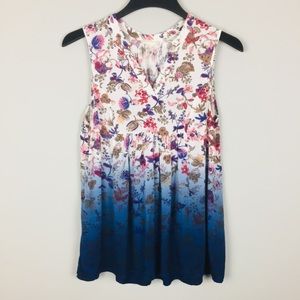Altar’d State Floral Dip Dyed Tunic Top
